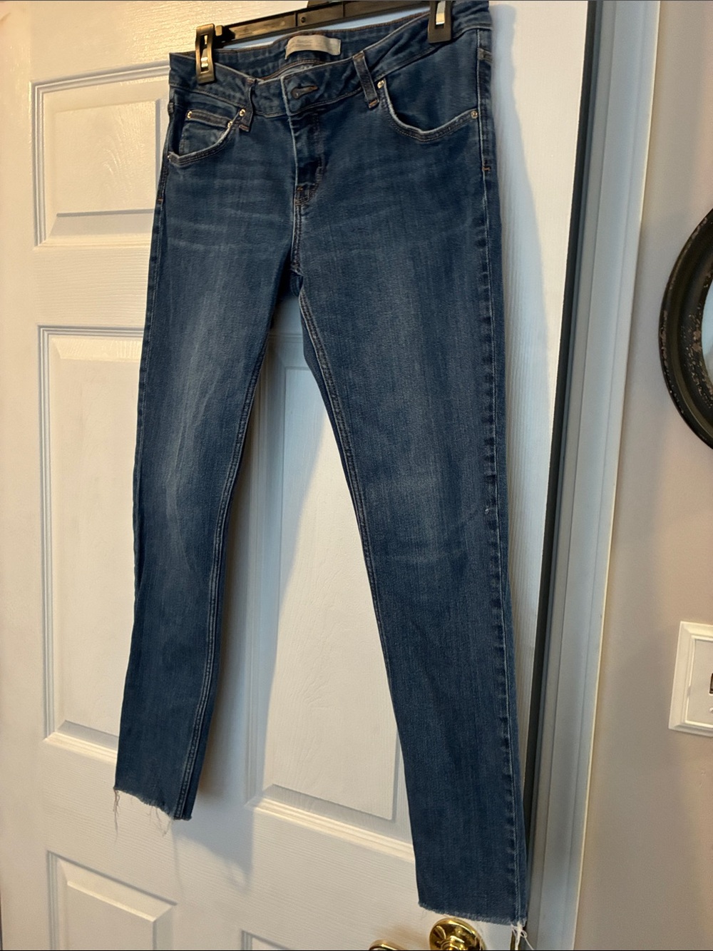 Zara Dark Blue Ankle Slim Jeans